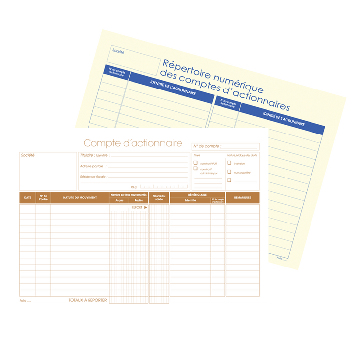 Pochette Comptes Actionnaires