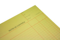Note de Contrôle - 2 colonnes rayés - 5 Blocs de 100 Feuilles