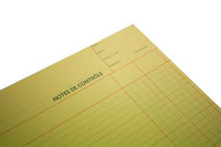 Note de Contrôle - 2 colonnes rayés - 5 Blocs de 100 Feuilles