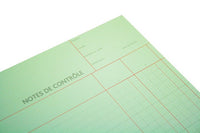 Note de Contrôle - 2 colonnes rayés - 5 Blocs de 100 Feuilles