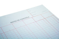 Note de Contrôle - 6 colonnes rayés - 5 Blocs de 100 Feuilles