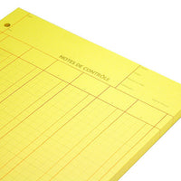 Note de Contrôle - 6 colonnes rayés - 5 Blocs de 100 Feuilles