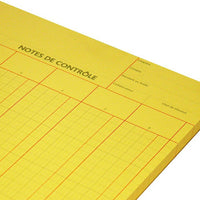 Note de Contrôle - 6 colonnes rayés - 5 Blocs de 100 Feuilles