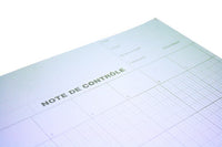 Note de Contrôle - 7 colonnes rayés - 5 Blocs de 100 Feuilles