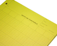 Note de Contrôle - 7 colonnes rayés - 5 Blocs de 100 Feuilles