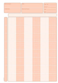 Feuilles de travail - 6 colonnes tramée - 5 Blocs de 100 Feuilles