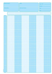 Feuilles de travail - 6 colonnes tramée - 5 Blocs de 100 Feuilles