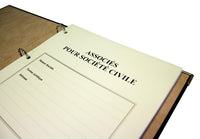 Registres des Associés pour Société Civile 50 pages Luxe