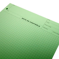 Note de Contrôle - Carreaux 5 x 5mm - Blocs de 100 Feuilles