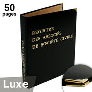 Registres des Associés pour Société Civile 50 pages Luxe